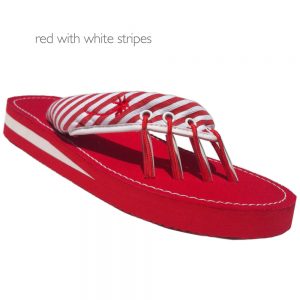 Yoga Sandals Red and White at Yoga Bazaar
